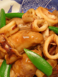 A picture of Easy Simmered Taro Roots and Squid.