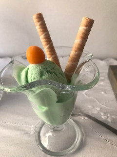 Una foto de Helado de limón verde