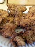 Crispy deep fried chicken strips