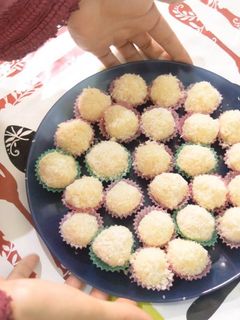 صورة لوصفة حلويات العيد |حلوى الكوك سهلة واقتصادية Gateaux à La Noix De Coco