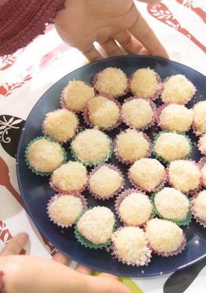 صورة لوصفة حلويات العيد |حلوى الكوك سهلة واقتصادية Gateaux à La Noix De Coco