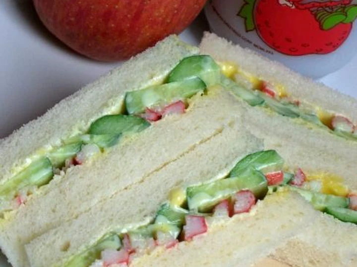 Easy Steps to Make Crab Stick and Cucumber Sandwiches the  Makes Drooling You can take Joss in your mouth