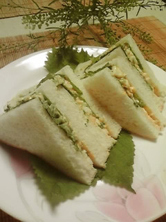 A picture of Easy! Refreshing Japanese-Style Sandwich: Shiso and Egg.