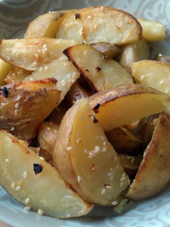 Recipe Vickys Garlic and Sesame Potato Wedges, GF DF EF SF NF which So Delicious