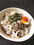 Refreshing Udon with Tuna and Shiso