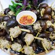 Ốc bươu nhồi thịt hấp sả
