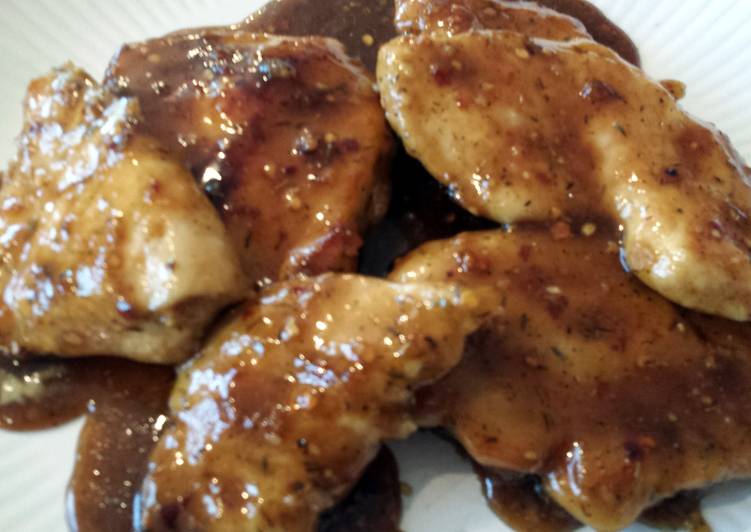 Caramelized chicken breasts