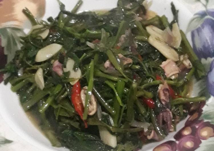 Resep Tumis kangkung cumi asin, Bikin Ngiler