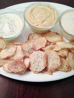 A picture of Homemade potato chips with option to make and reheat later the same day!.