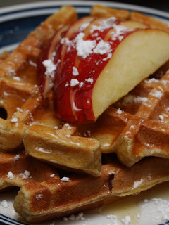 A picture of Apple Cinnamon Waffles.