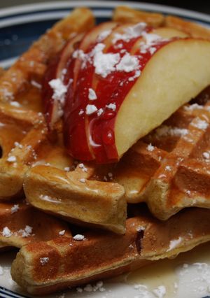 A picture of Apple Cinnamon Waffles.