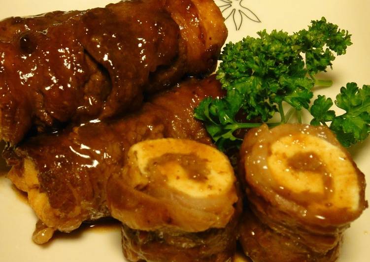 Recipe of Favorite Cheap Meat Is Transformed! Meat-Wrapped Fried Aburaage