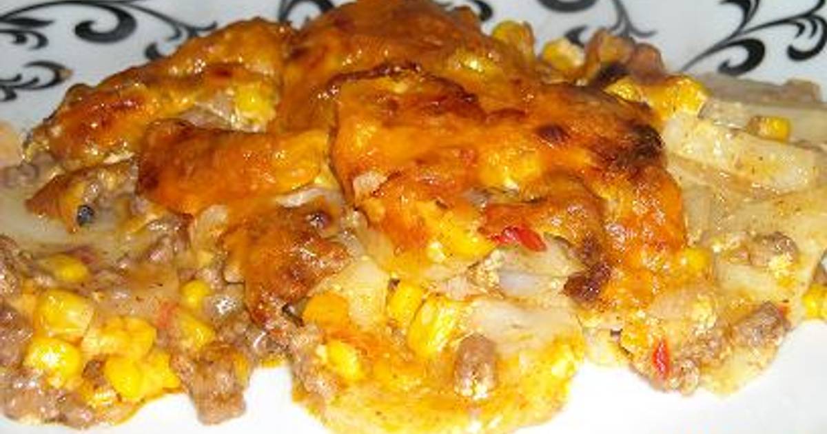 Cheesy Potato Beef Casserole Recipe by cswindoll - Cookpad