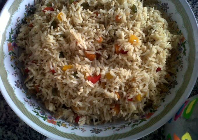 Recipe of Super Quick Homemade Vegetable Fried Rice.