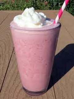 A picture of thick milkshake.