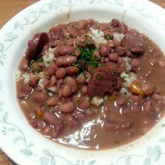 A picture of Sheri's red beans and rice.