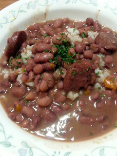 A picture of Sheri's red beans and rice.