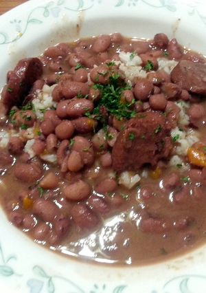 A picture of Sheri's red beans and rice.