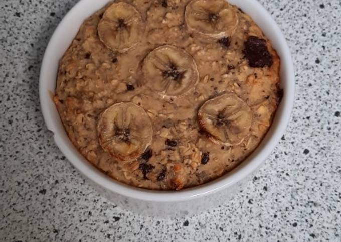 Recipe of Porridge au four banane cacahuètes