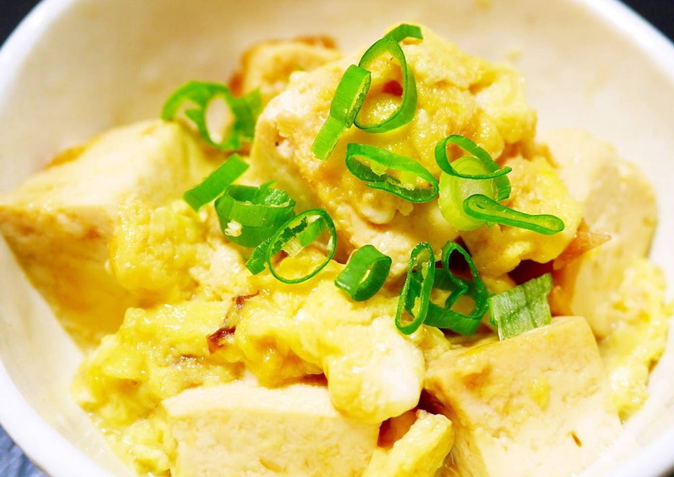 One More Dish: Sweet-Savory Simmered Firm Tofu and Eggs