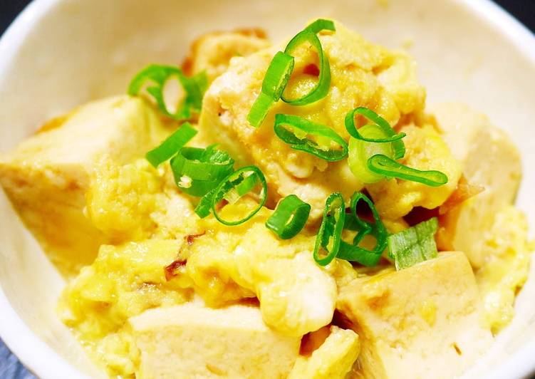 Step-by-Step Guide to Prepare Ultimate One More Dish: Sweet-Savory Simmered Firm Tofu and Eggs