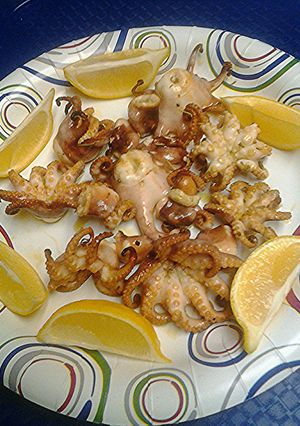 A picture of Grilled baby octopus.