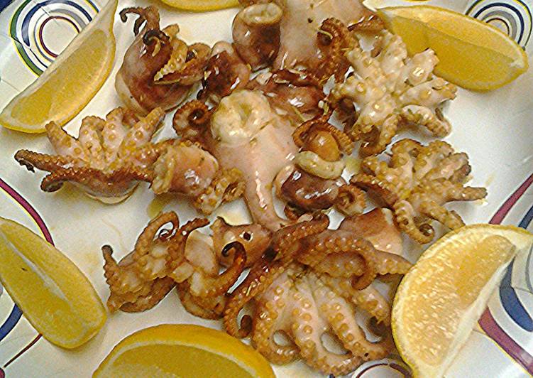 Grilled baby octopus