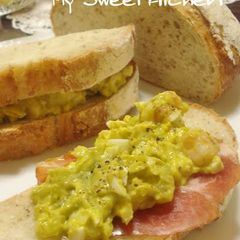 Egg Salad Sandwich with Avocado and Shrimp A picture of Egg Salad Sandwich with Avocado and Shrimp.