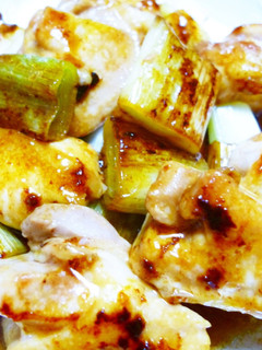 A picture of Lazy Yakitori (Grilled Chicken)! What? The Skewer's Missing!.