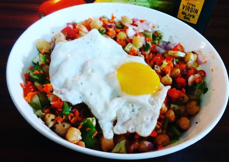 Step-by-Step Guide to Make Homemade Healthy Lunch Bowl with poached egg