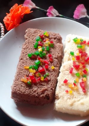 ভ্যানিলা এন্ড চকলেট হুইট কেকস(vanilla and chocolate wheat cakes recipe in Bengali) রেসিপির প্রধান ছবি