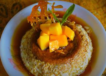 Fast Cooking Methods Mango Caramel Custard Delicious Nutritious