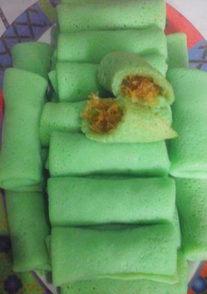 Foto resep Dadar gulung pandan unti