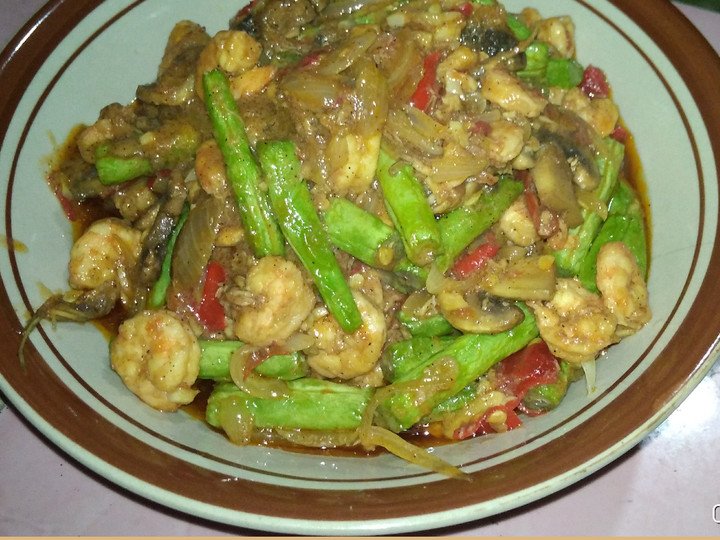 Ini dia! Cara mudah memasak 6. Jamur udang lada hitam yang nagih banget