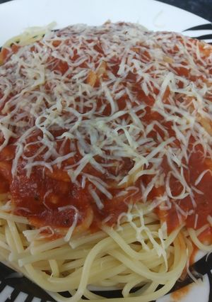 Foto de Macarronada italiana com molho de tomate caseiro