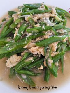 Gambar Kacang buncis goreng telur