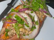A picture of sweet potato salad