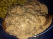 A picture of sirloin steak and cheese