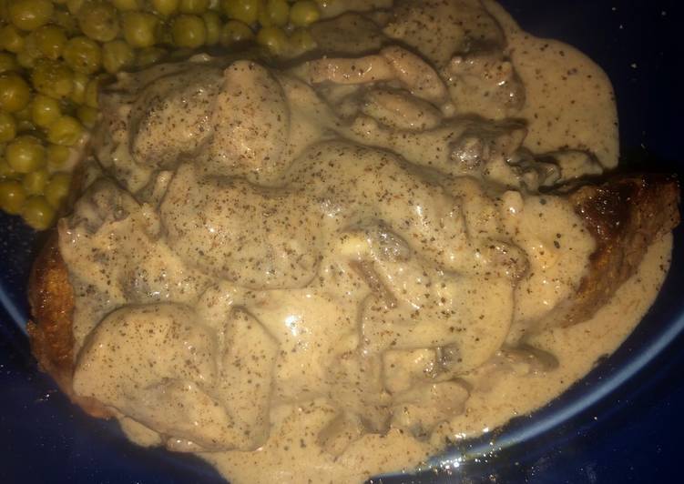 Mozzarella Portobello Parmesan smothered sirloin steak Mozzarella Portobello Parmesan smothered sirloin steak