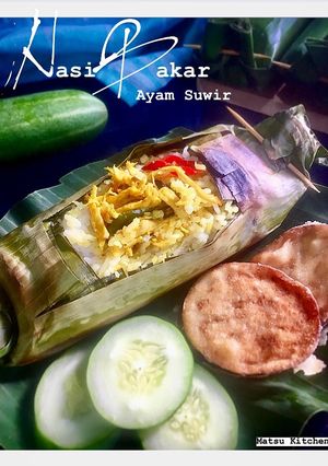 Foto resep 184. Nasi Bakar Ayam Suwir #Matsu