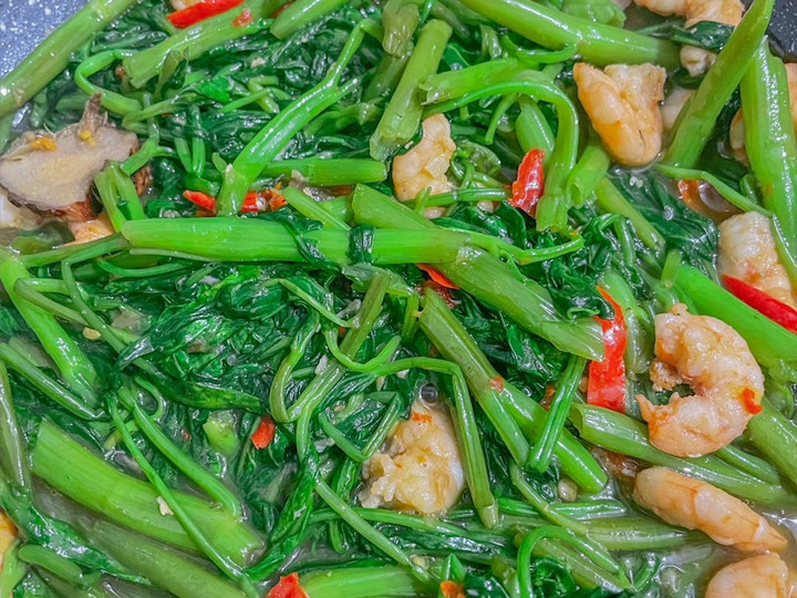 Resep Tumis Kangkung Terasi Udang Anti Gagal