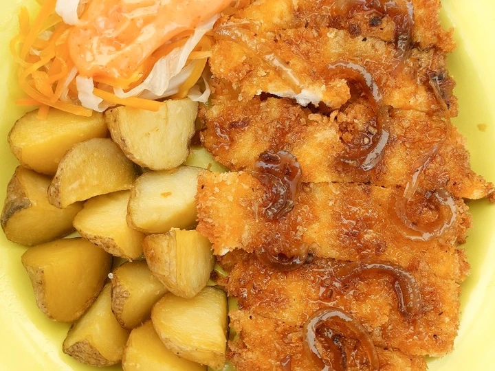 Cara Mudah Membuat Resep Chicken katsu saus teriyaki yang Bikin Ngiler Anti Ribet, Uenak Banget