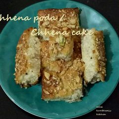 A picture of Chhena poda (chhena cake).