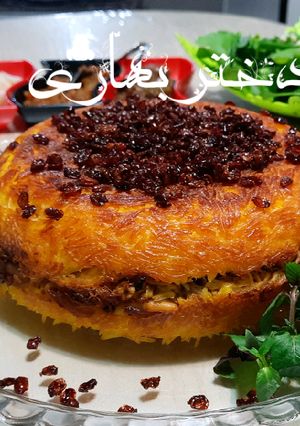 عکسی از دستور ته چین مرغ