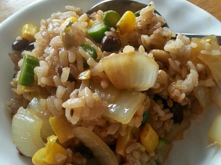 Easy Steps to Make Recipes BBQ Jalapeno Stir Fried Rice (Vegetarian) the So Delicious Delicious.