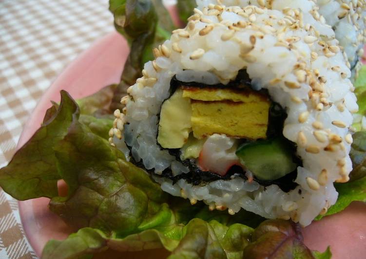 Simple Way to Prepare Favorite California Roll Made With Aluminum Foil