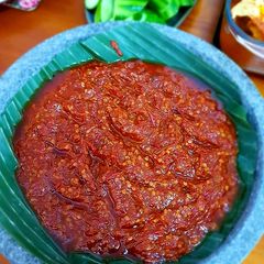 Chilli tomato shrimp paste sambal A picture of Chilli tomato shrimp paste sambal.