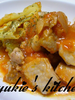 A picture of Easy Chicken and Cabbage in Tomato Sauce.