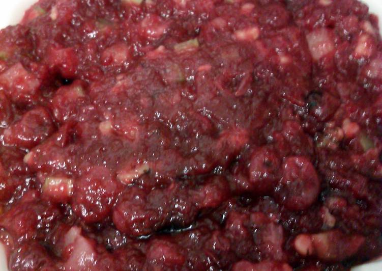 Steps to Prepare Super Quick Homemade Cranberry Relish