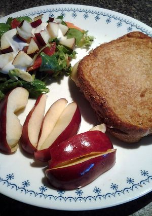 A picture of Swiss Tuna melt.
